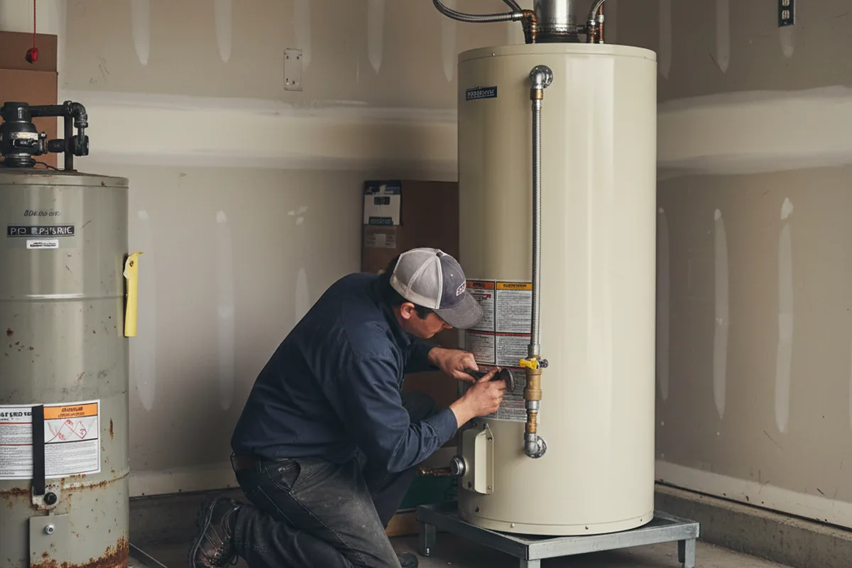 Water heater and shutoff valve replacement in Berwick